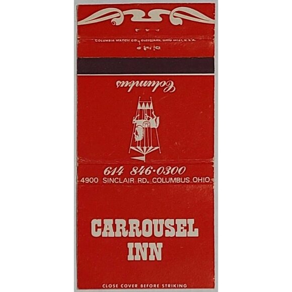 Columbia Match Co Other - Matchbook Cover Carrousel Inn Columbus Ohio OH Vintage Hotel Advertising